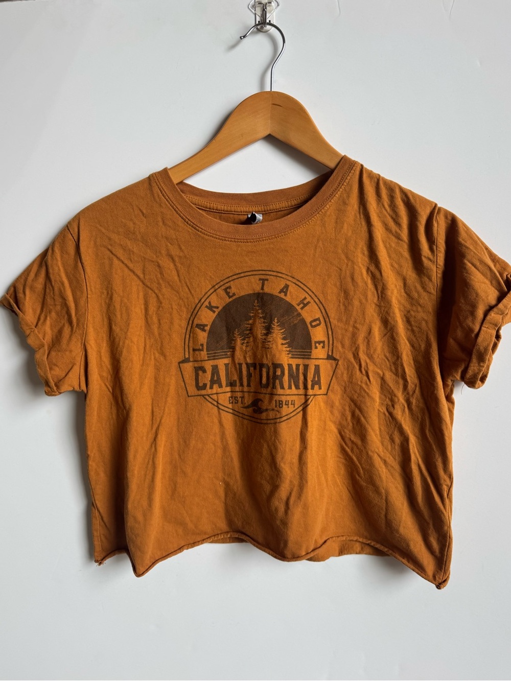 Rust Orange Crop Graphic Tee - California Lake Design